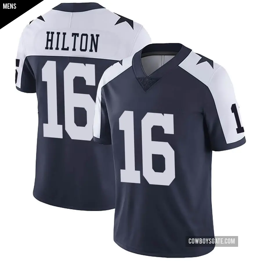 Men's Dallas Cowboys ＃16 T.Y. Hilton Navy Limited Alternate Vapor Untouchable Jersey