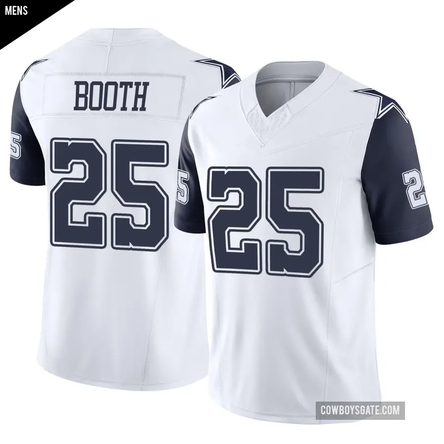 Men's Dallas Cowboys ＃25 Andrew Booth White Limited 2nd Alternate Vapor F.U.S.E. Jersey
