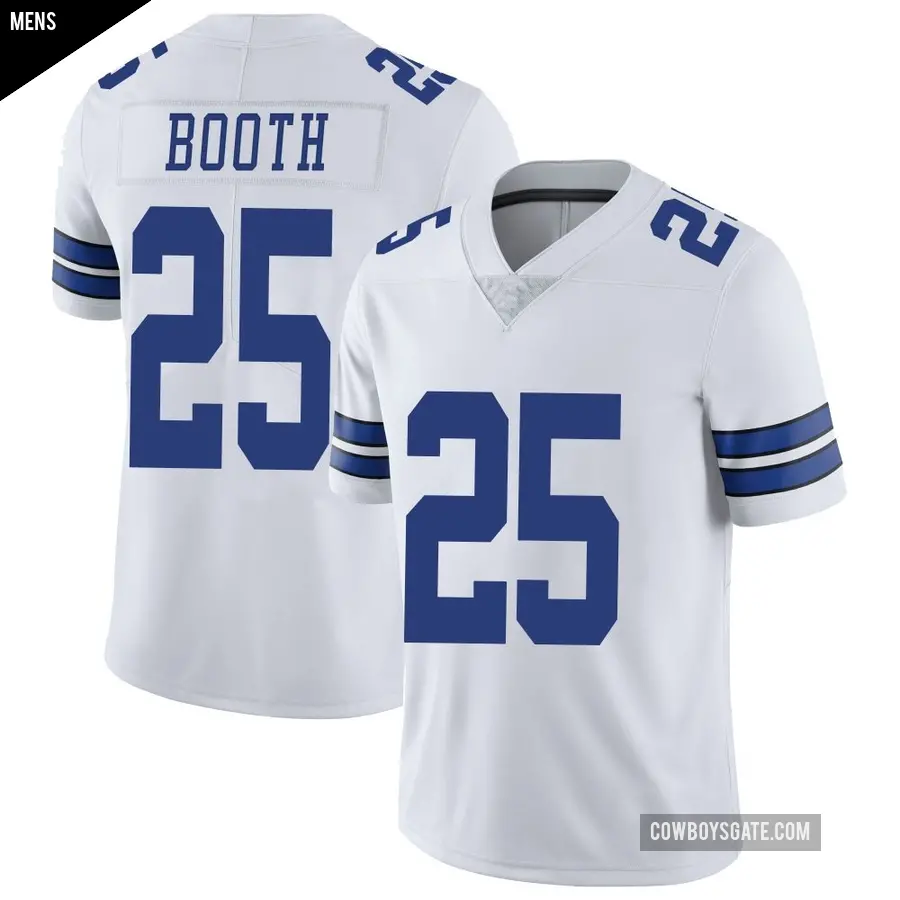 Men's Dallas Cowboys ＃25 Andrew Booth White Limited Vapor Untouchable Jersey