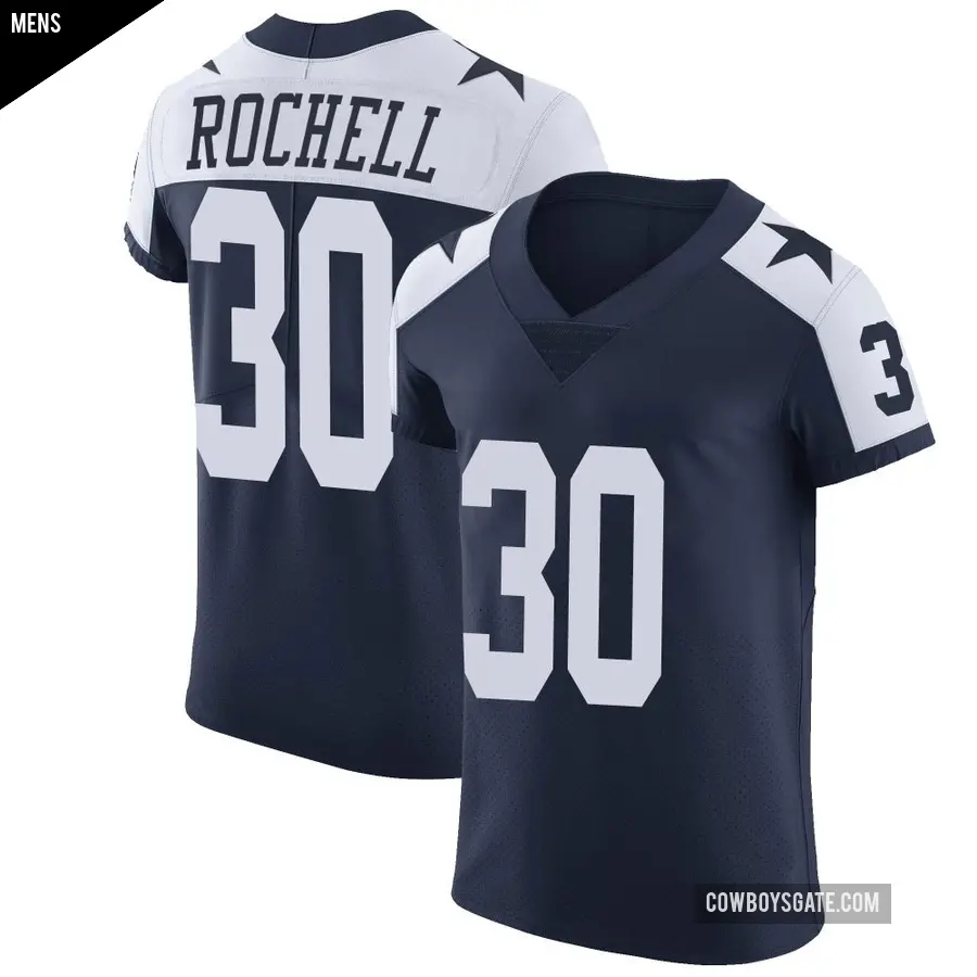 Men's Dallas Cowboys ＃30 Robert Rochell Navy Elite Alternate Vapor Untouchable Jersey