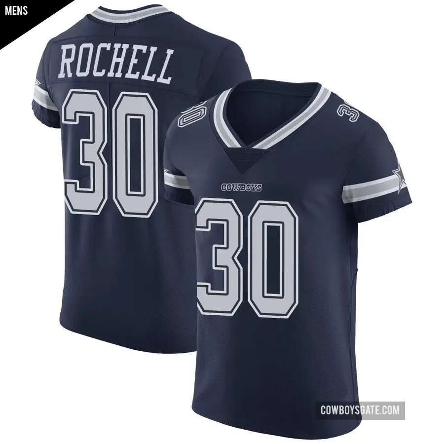 Men's Dallas Cowboys ＃30 Robert Rochell Navy Elite Team Color Vapor Untouchable Jersey