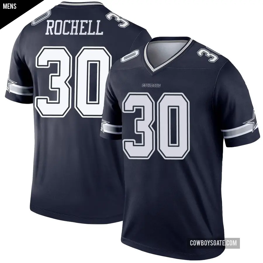 Men's Dallas Cowboys ＃30 Robert Rochell Navy Legend Jersey