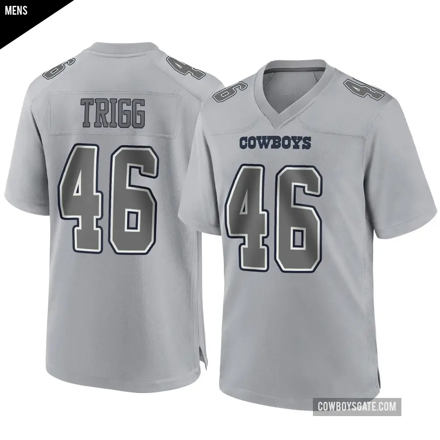 Men's Dallas Cowboys ＃46 Michael Trigg Gray Game Atmosphere Fashion Jersey