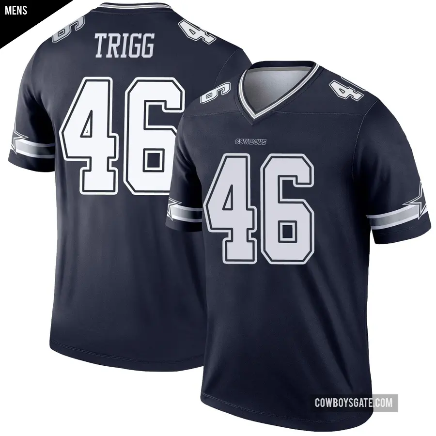 Men's Dallas Cowboys ＃46 Michael Trigg Navy Legend Jersey