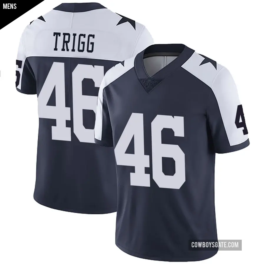 Men's Dallas Cowboys ＃46 Michael Trigg Navy Limited Alternate Vapor Untouchable Jersey