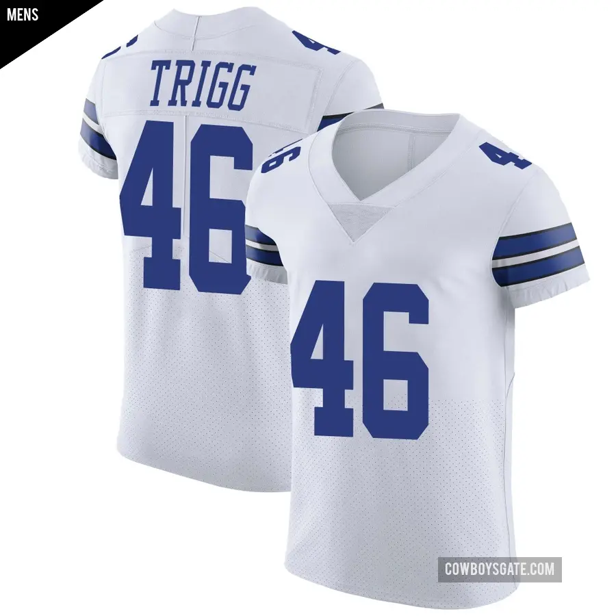 Men's Dallas Cowboys ＃46 Michael Trigg White Elite Vapor Untouchable Jersey
