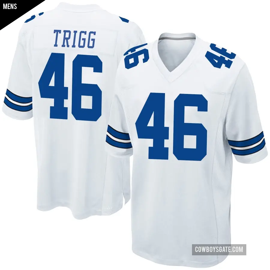 Men's Dallas Cowboys ＃46 Michael Trigg White Game Jersey