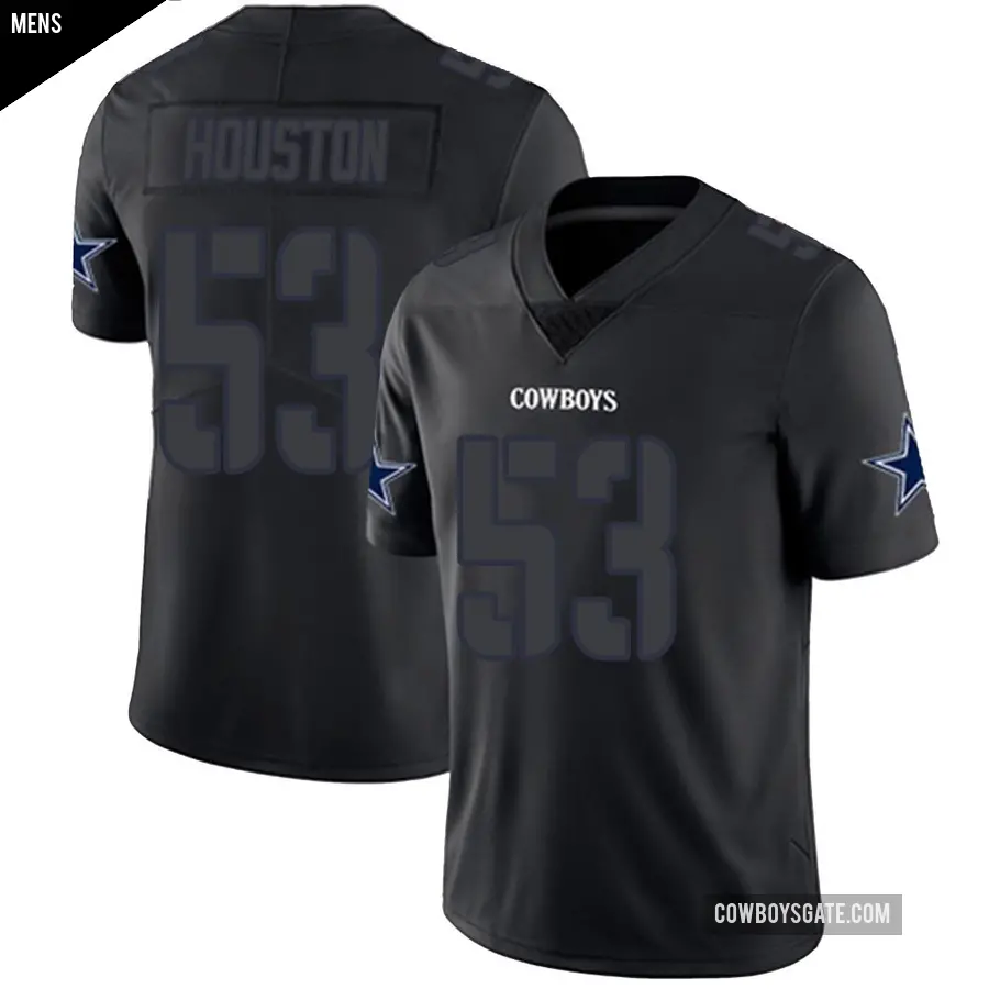 Men's Dallas Cowboys ＃53 James Houston Black Impact Limited Jersey