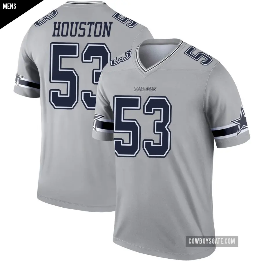 Men's Dallas Cowboys ＃53 James Houston Gray Legend Inverted Jersey
