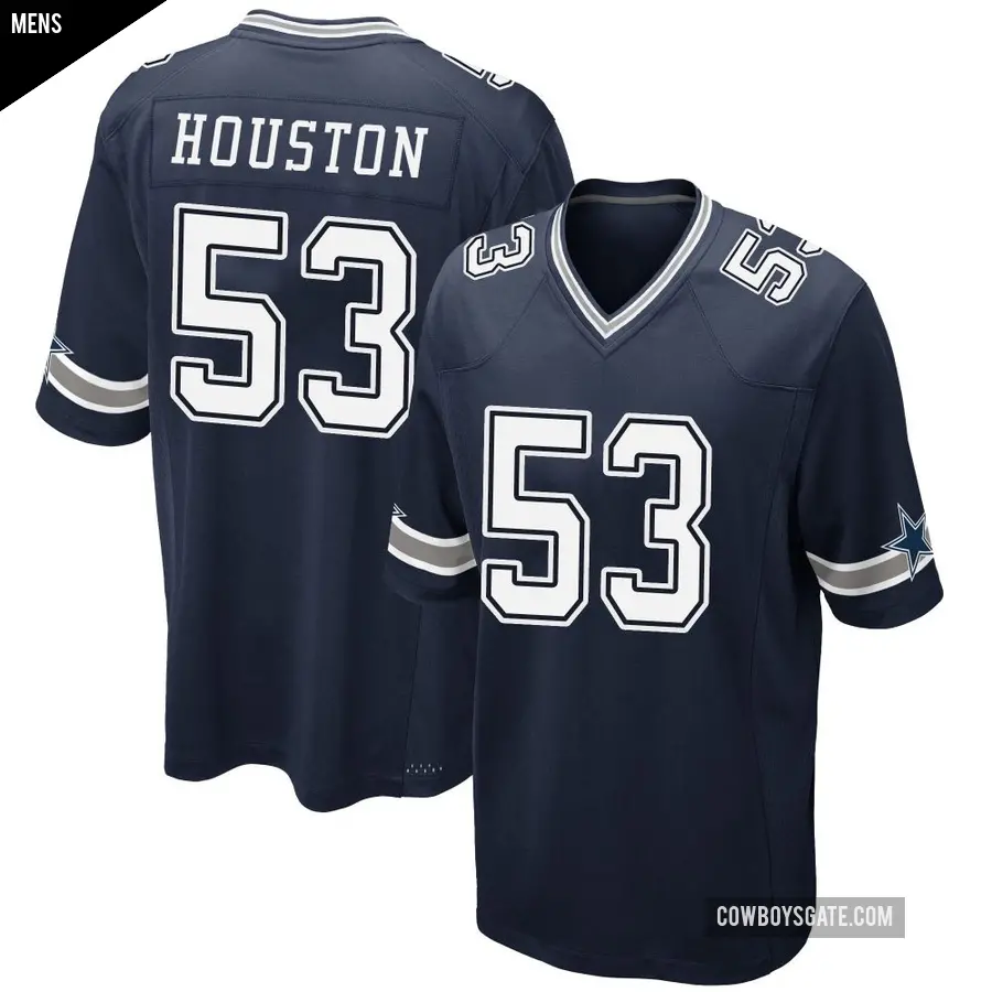 Men's Dallas Cowboys ＃53 James Houston Navy Game Team Color Jersey