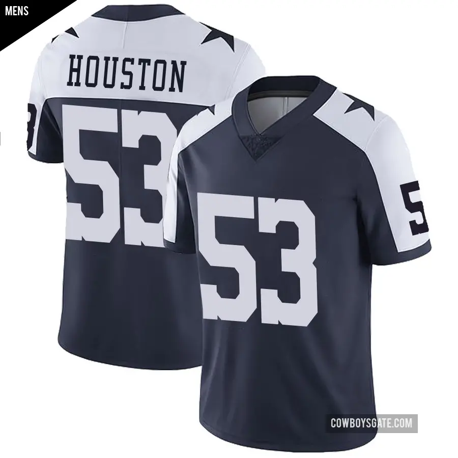 Men's Dallas Cowboys ＃53 James Houston Navy Limited Alternate Vapor Untouchable Jersey