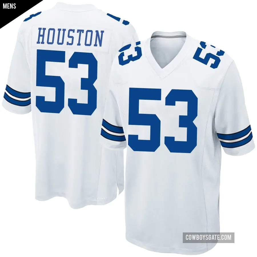 Men's Dallas Cowboys ＃53 James Houston White Game Jersey