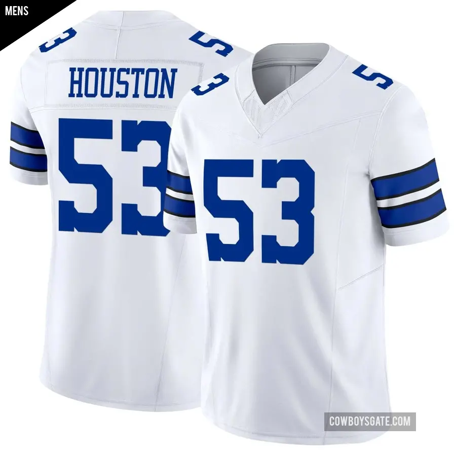 Men's Dallas Cowboys ＃53 James Houston White Limited Vapor F.U.S.E. Jersey