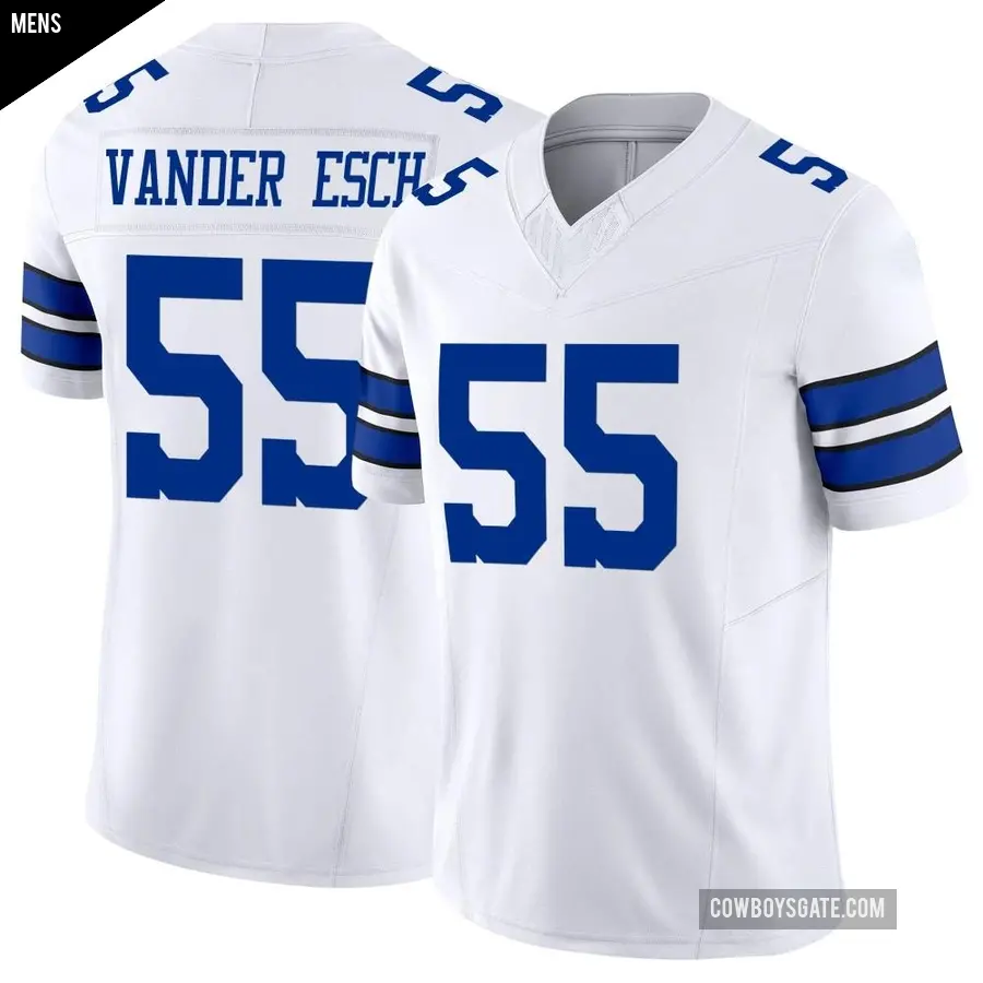 Men's Dallas Cowboys ＃55 Leighton Vander Esch White Limited Vapor F.U.S.E. Jersey
