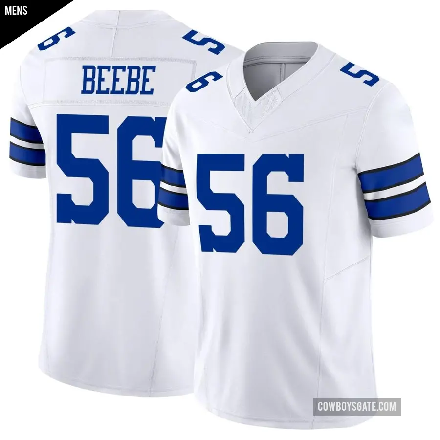 Men's Dallas Cowboys ＃56 Cooper Beebe White Limited Vapor F.U.S.E. Jersey