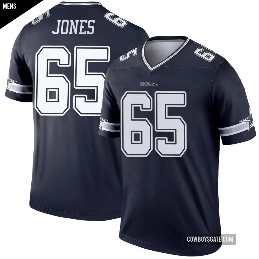 Men's Dallas Cowboys ＃65 Rob Jones Navy Legend Jersey