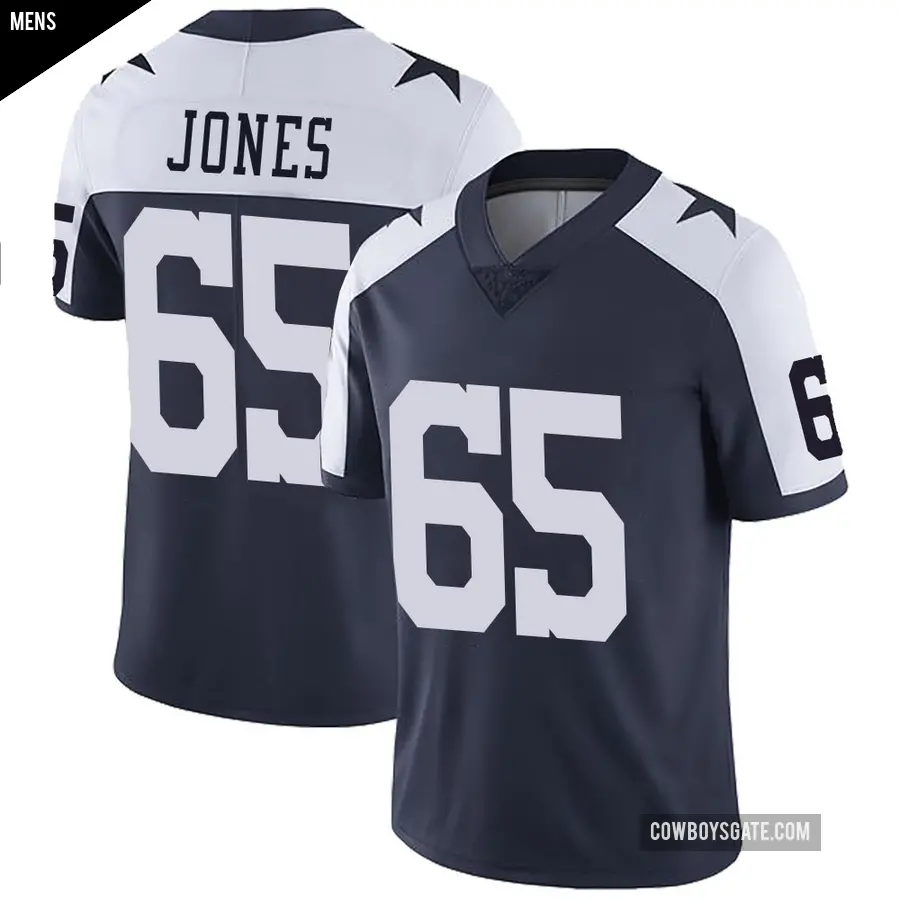 Men's Dallas Cowboys ＃65 Rob Jones Navy Limited Alternate Vapor Untouchable Jersey