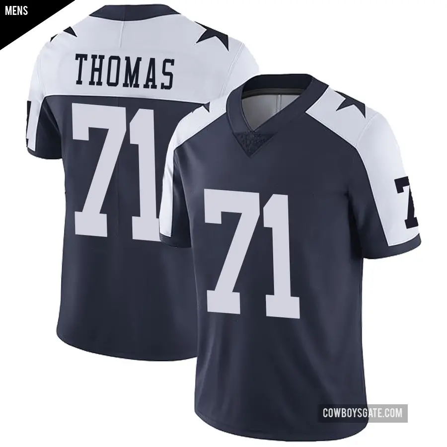Men's Dallas Cowboys ＃71 Nate Thomas Navy Limited Alternate Vapor Untouchable Jersey