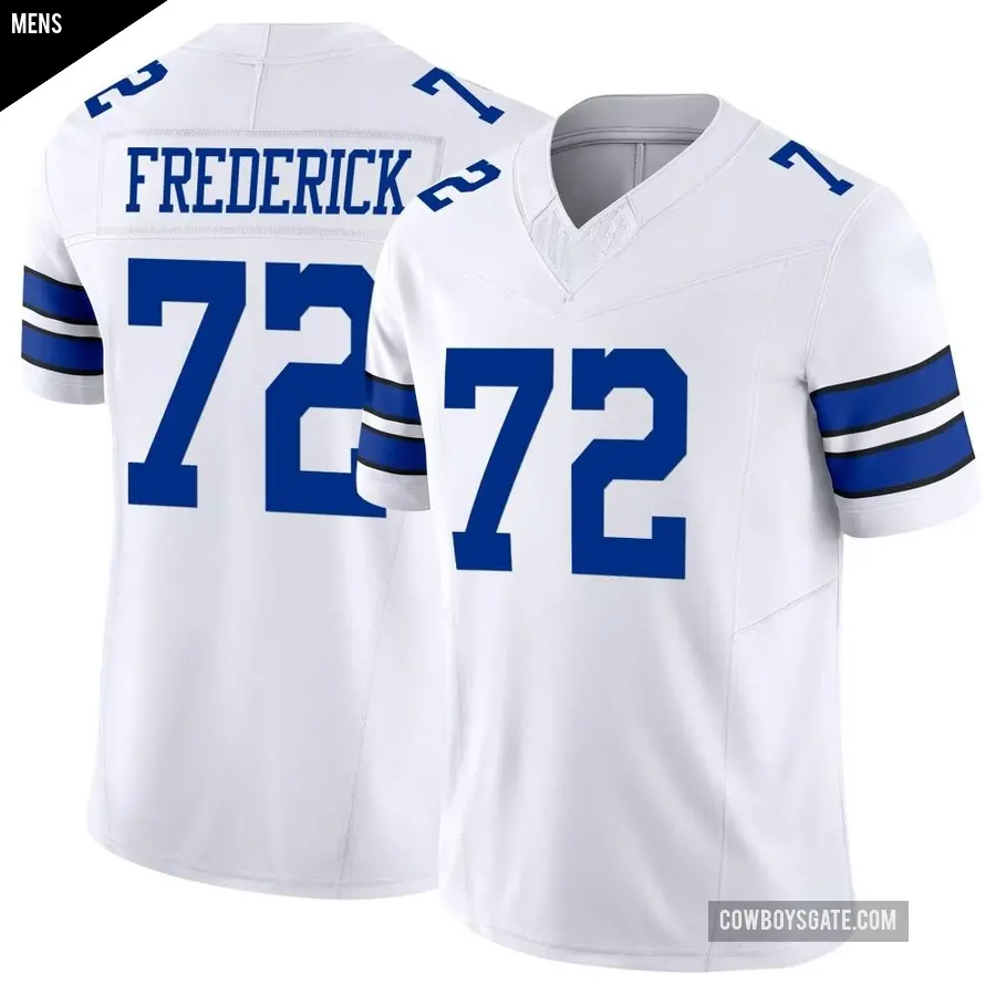 Men's Dallas Cowboys ＃72 Travis Frederick White Limited Vapor F.U.S.E. Jersey