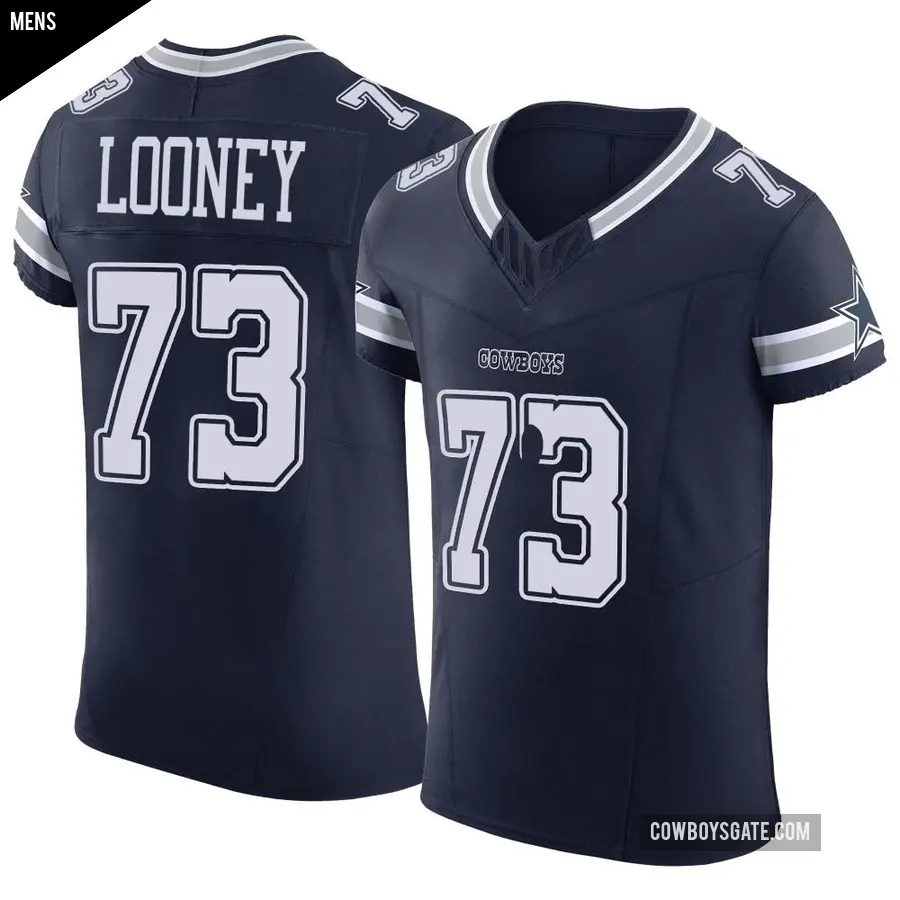 Men's Dallas Cowboys ＃73 Joe Looney Navy Elite Vapor F.U.S.E. Jersey