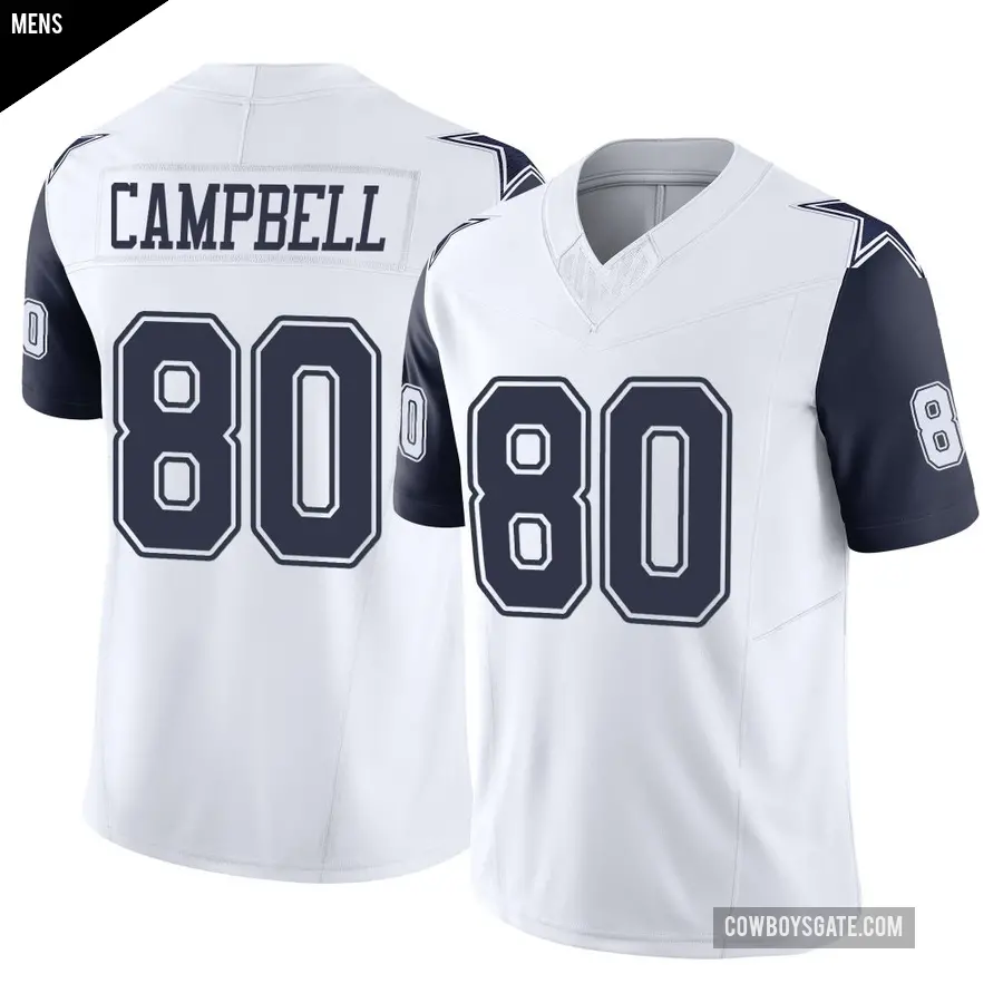 Men's Dallas Cowboys ＃80 Parris Campbell White Limited 2nd Alternate Vapor F.U.S.E. Jersey