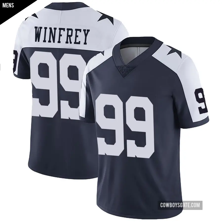 Men's Dallas Cowboys ＃99 Perrion Winfrey Navy Limited Alternate Vapor Untouchable Jersey