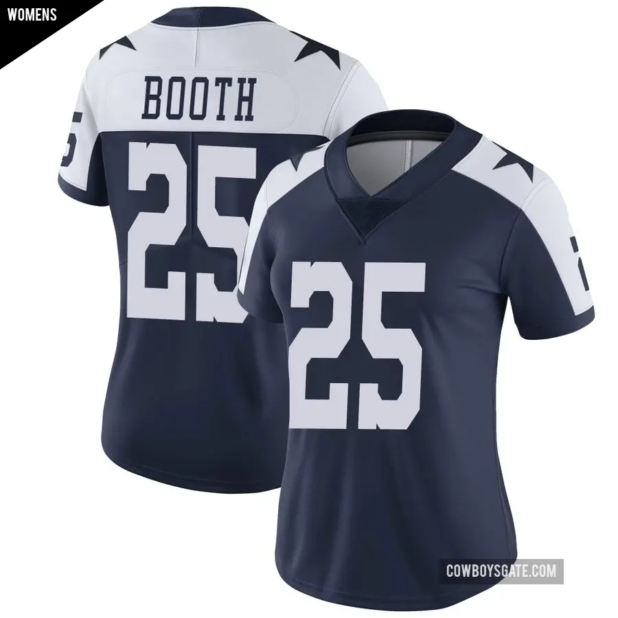 Women's Dallas Cowboys ＃25 Andrew Booth Navy Limited Alternate Vapor Untouchable Jersey