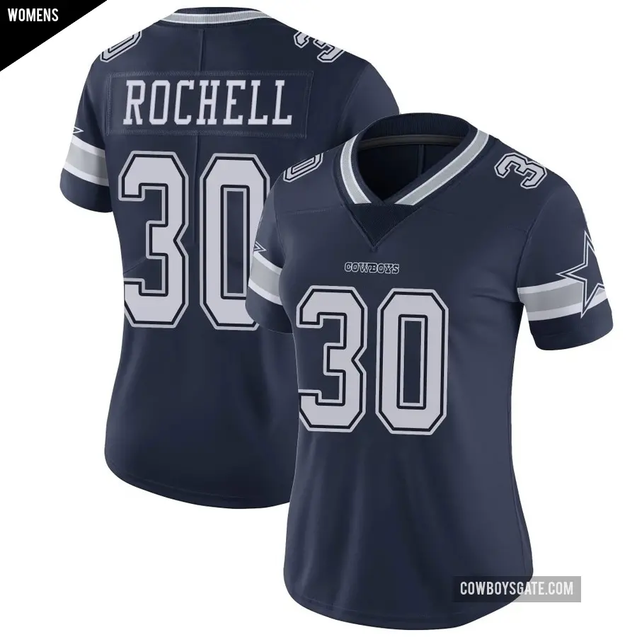 Women's Dallas Cowboys ＃30 Robert Rochell Navy Limited Team Color Vapor Untouchable Jersey
