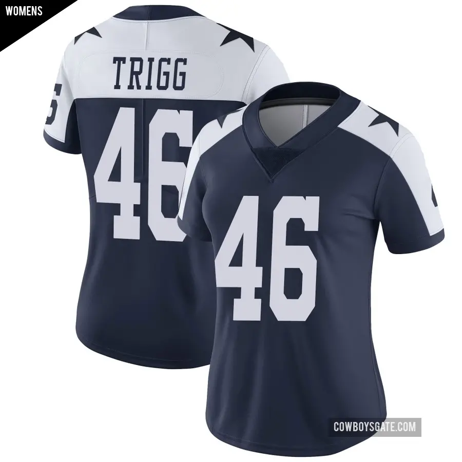 Women's Dallas Cowboys ＃46 Michael Trigg Navy Limited Alternate Vapor Untouchable Jersey