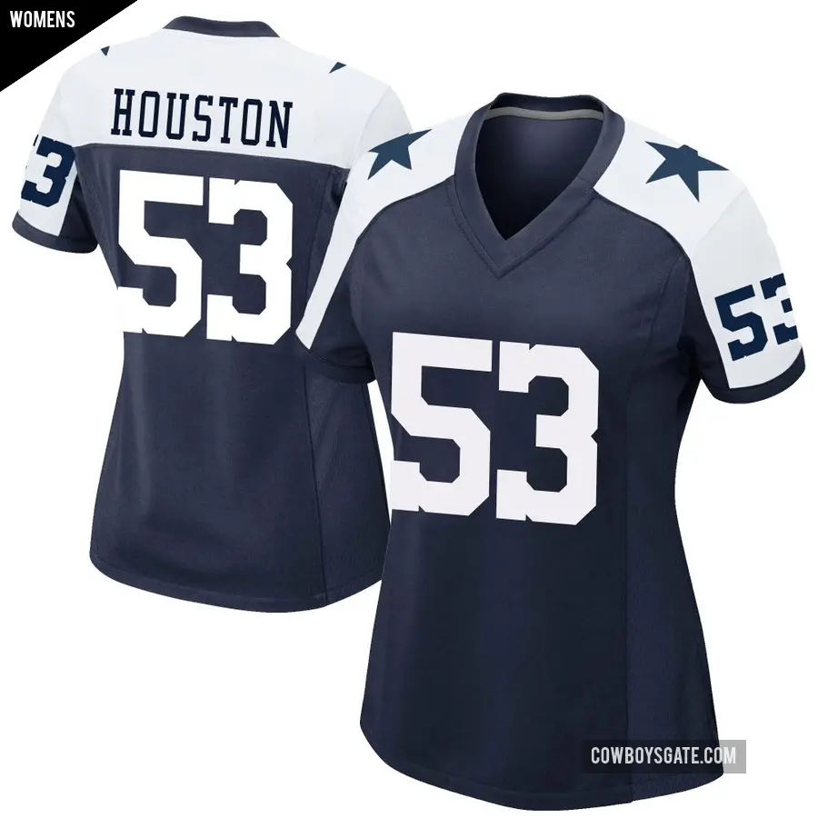 Women's Dallas Cowboys ＃53 James Houston Navy Game Alternate Jersey