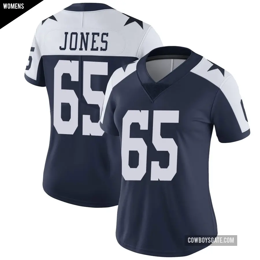 Women's Dallas Cowboys ＃65 Rob Jones Navy Limited Alternate Vapor Untouchable Jersey