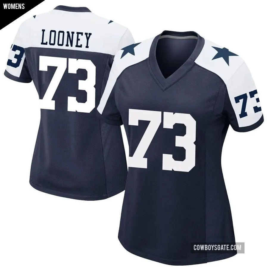 Women's Dallas Cowboys ＃73 Joe Looney Navy Game Alternate Jersey