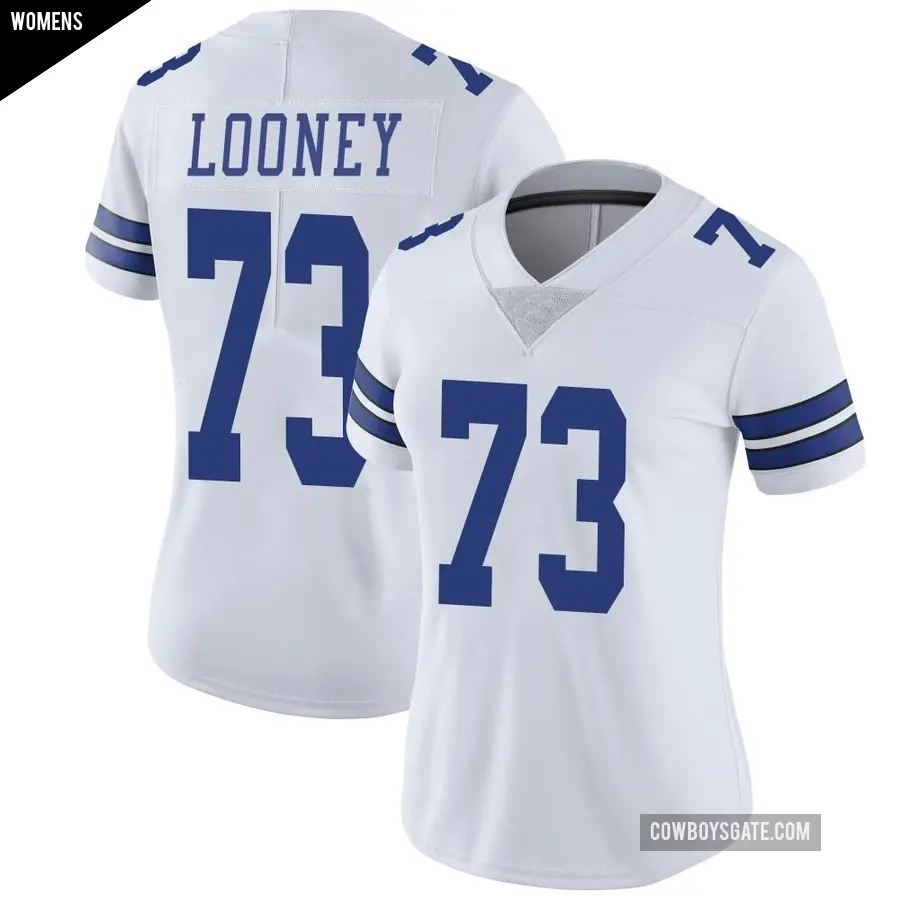 Women's Dallas Cowboys ＃73 Joe Looney White Limited Vapor Untouchable Jersey