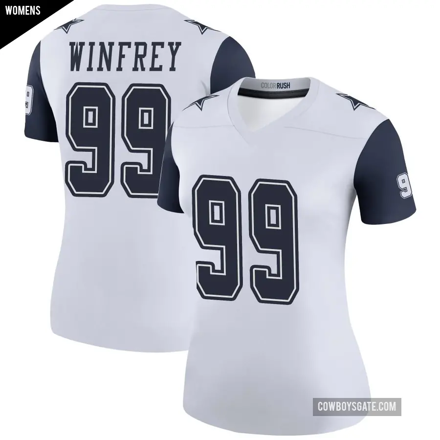 Women's Dallas Cowboys ＃99 Perrion Winfrey White Legend Color Rush Jersey