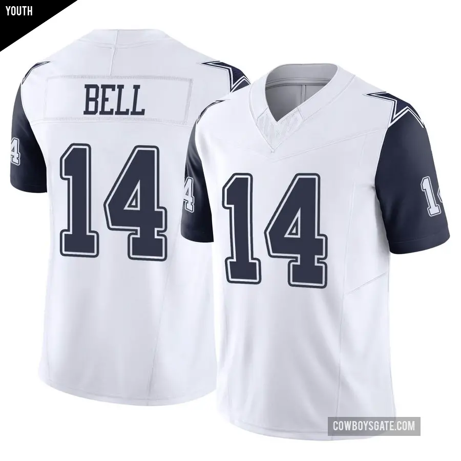 Youth Dallas Cowboys ＃14 Markquese Bell White Limited 2nd Alternate Vapor F.U.S.E. Jersey