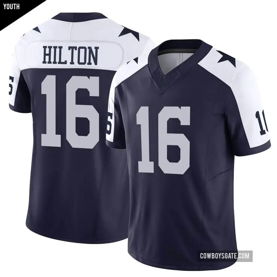 Youth Dallas Cowboys ＃16 T.Y. Hilton Navy Limited Alternate Vapor F.U.S.E. Jersey