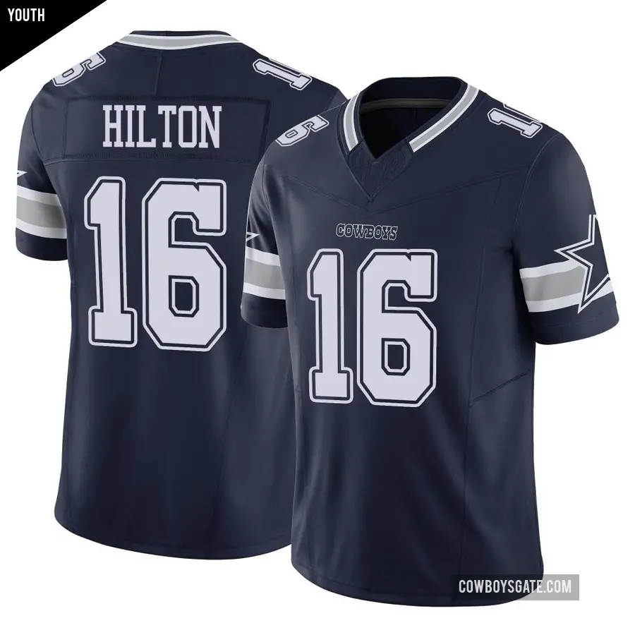 Youth Dallas Cowboys ＃16 T.Y. Hilton Navy Limited Vapor F.U.S.E. Jersey