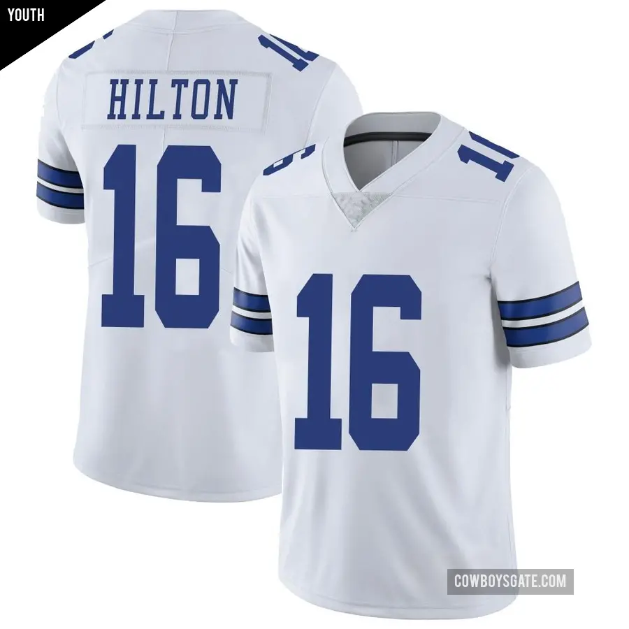 Youth Dallas Cowboys ＃16 T.Y. Hilton White Limited Vapor Untouchable Jersey