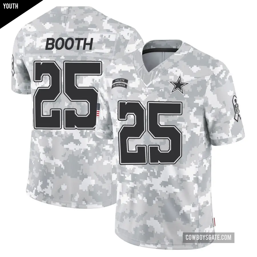 Youth Dallas Cowboys ＃25 Andrew Booth Arctic Camo Limited 2024 Salute to Service Jersey