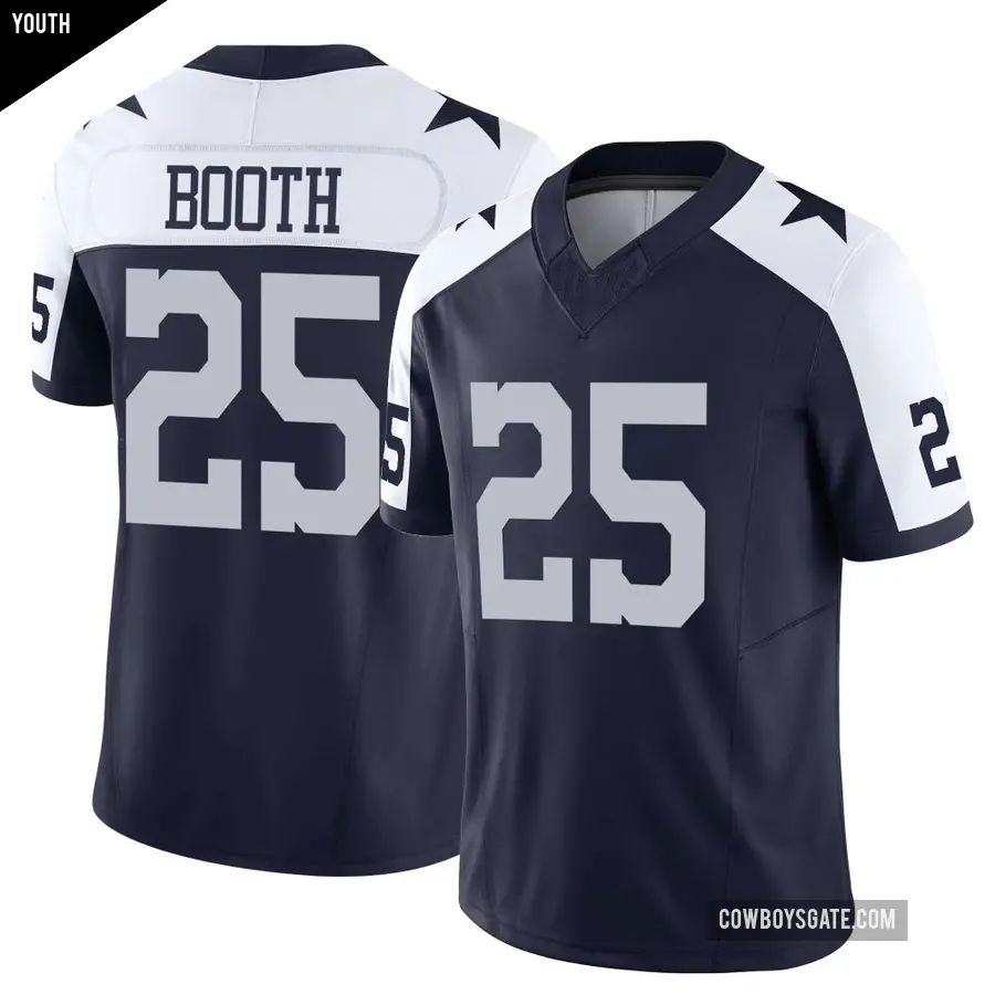 Youth Dallas Cowboys ＃25 Andrew Booth Navy Limited Alternate Vapor F.U.S.E. Jersey