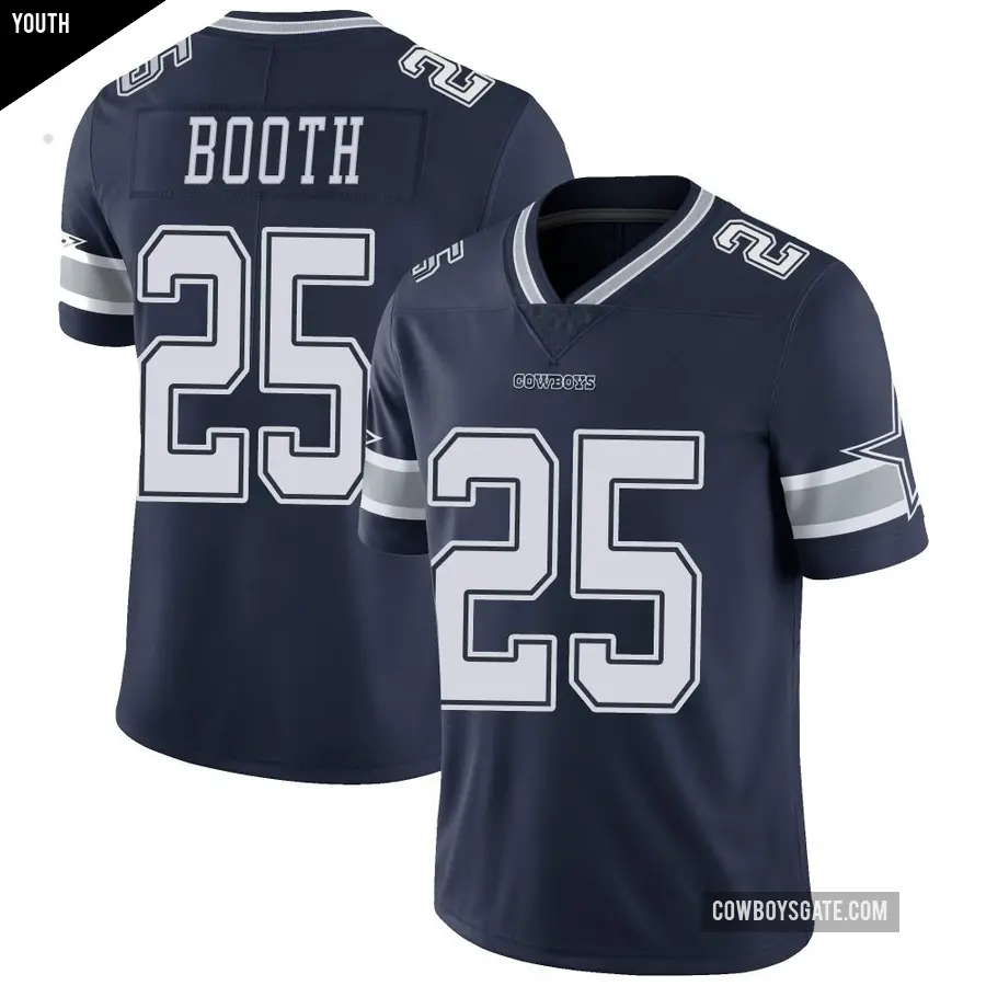 Youth Dallas Cowboys ＃25 Andrew Booth Navy Limited Team Color Vapor Untouchable Jersey