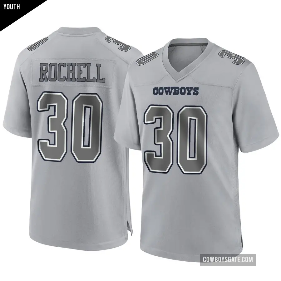 Youth Dallas Cowboys ＃30 Robert Rochell Gray Game Atmosphere Fashion Jersey