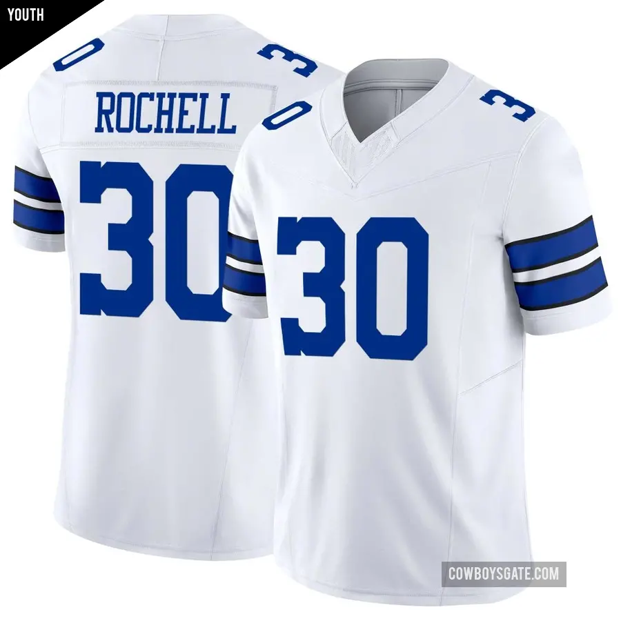 Youth Dallas Cowboys ＃30 Robert Rochell White Limited Vapor F.U.S.E. Jersey