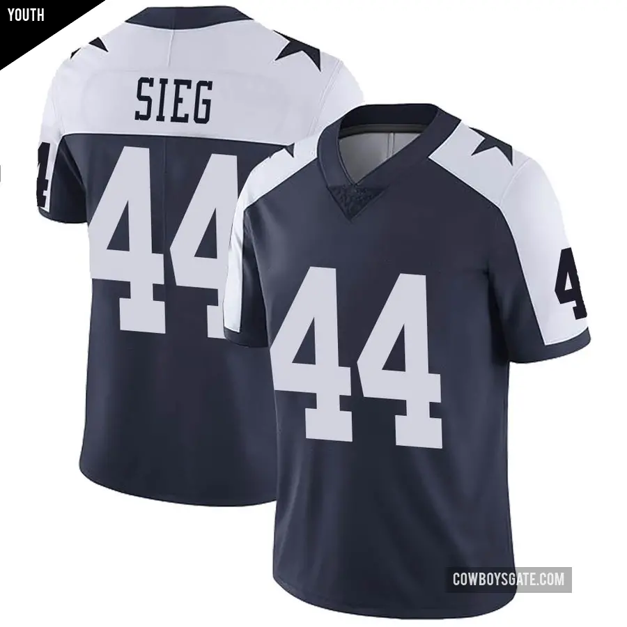 Youth Dallas Cowboys ＃44 Trent Sieg Navy Limited Alternate Vapor Untouchable Jersey