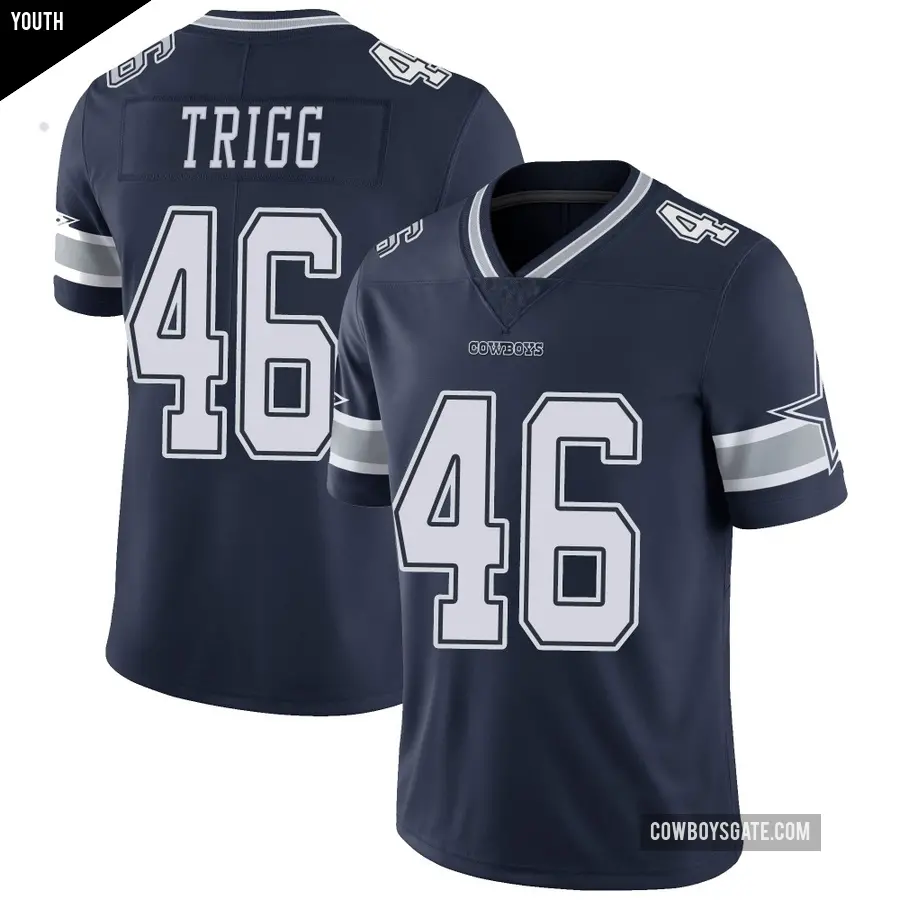 Youth Dallas Cowboys ＃46 Michael Trigg Navy Limited Team Color Vapor Untouchable Jersey