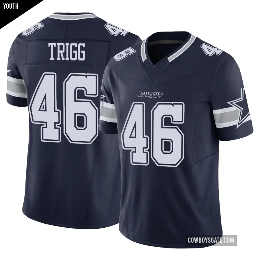 Youth Dallas Cowboys ＃46 Michael Trigg Navy Limited Vapor F.U.S.E. Jersey