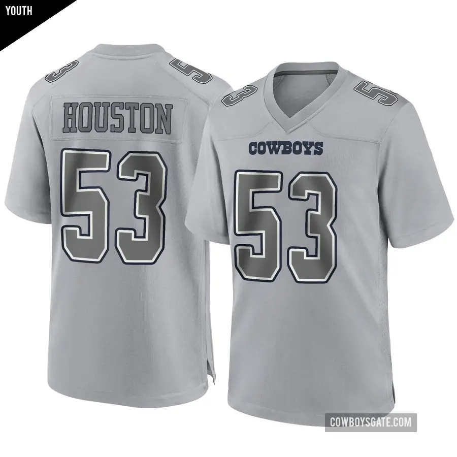 Youth Dallas Cowboys ＃53 James Houston Gray Game Atmosphere Fashion Jersey
