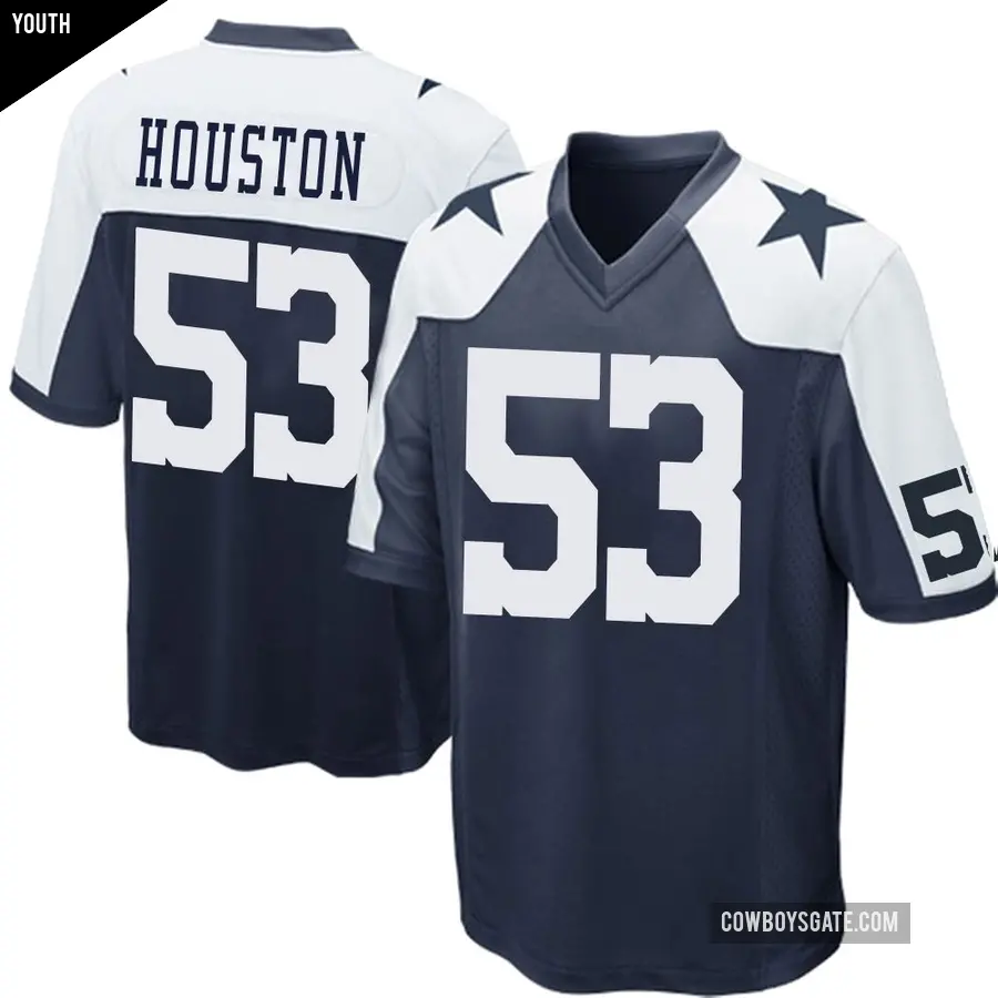 Youth Dallas Cowboys ＃53 James Houston Navy Blue Game Throwback Jersey