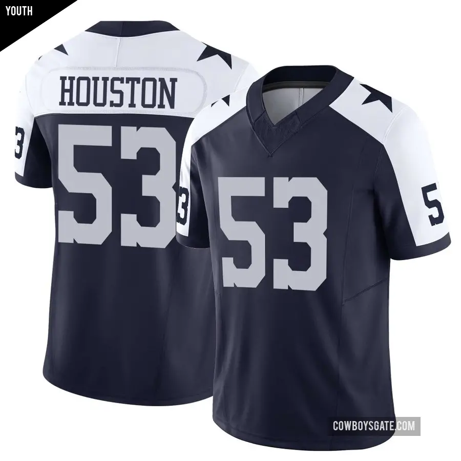 Youth Dallas Cowboys ＃53 James Houston Navy Limited Alternate Vapor F.U.S.E. Jersey