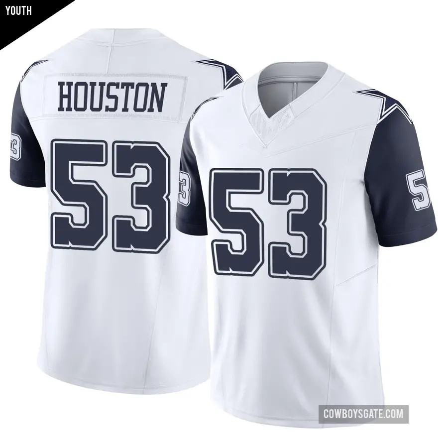 Youth Dallas Cowboys ＃53 James Houston White Limited 2nd Alternate Vapor F.U.S.E. Jersey